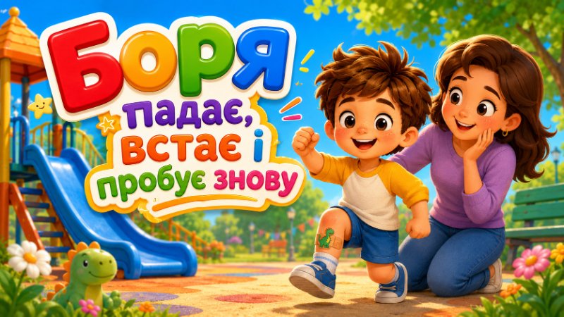 Боря падає, встає і пробує знову