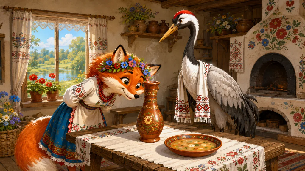 Лисиця та Журавель
