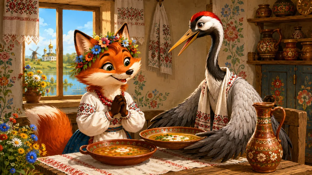 Лисиця та Журавель